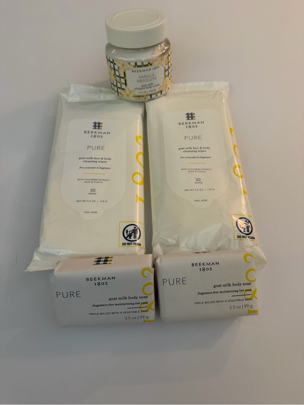 Beekman 1802 Pure Skincare Bundle - White with Yellow Accents